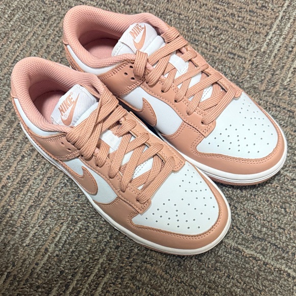 Nike Shoes - Nike Women's Peach and White Sneakers